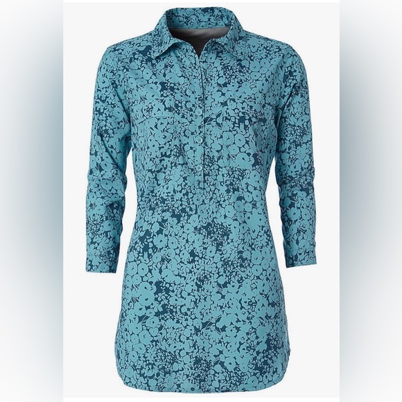 Royal Robbins Women’s Small Expedition Chill Stretch Tunic Porcelain Travel Top - Picture 1 of 7